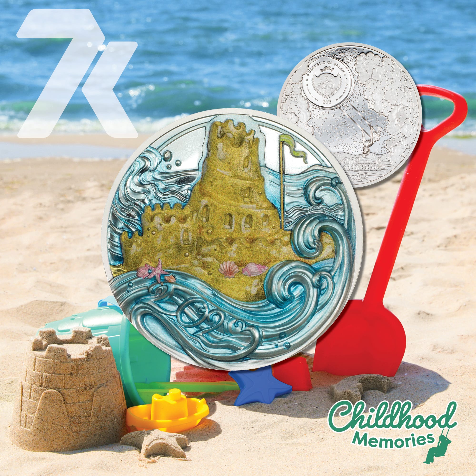 2023 Childhood Memories – Sandcastle 3-oz silver PF70 & PF69