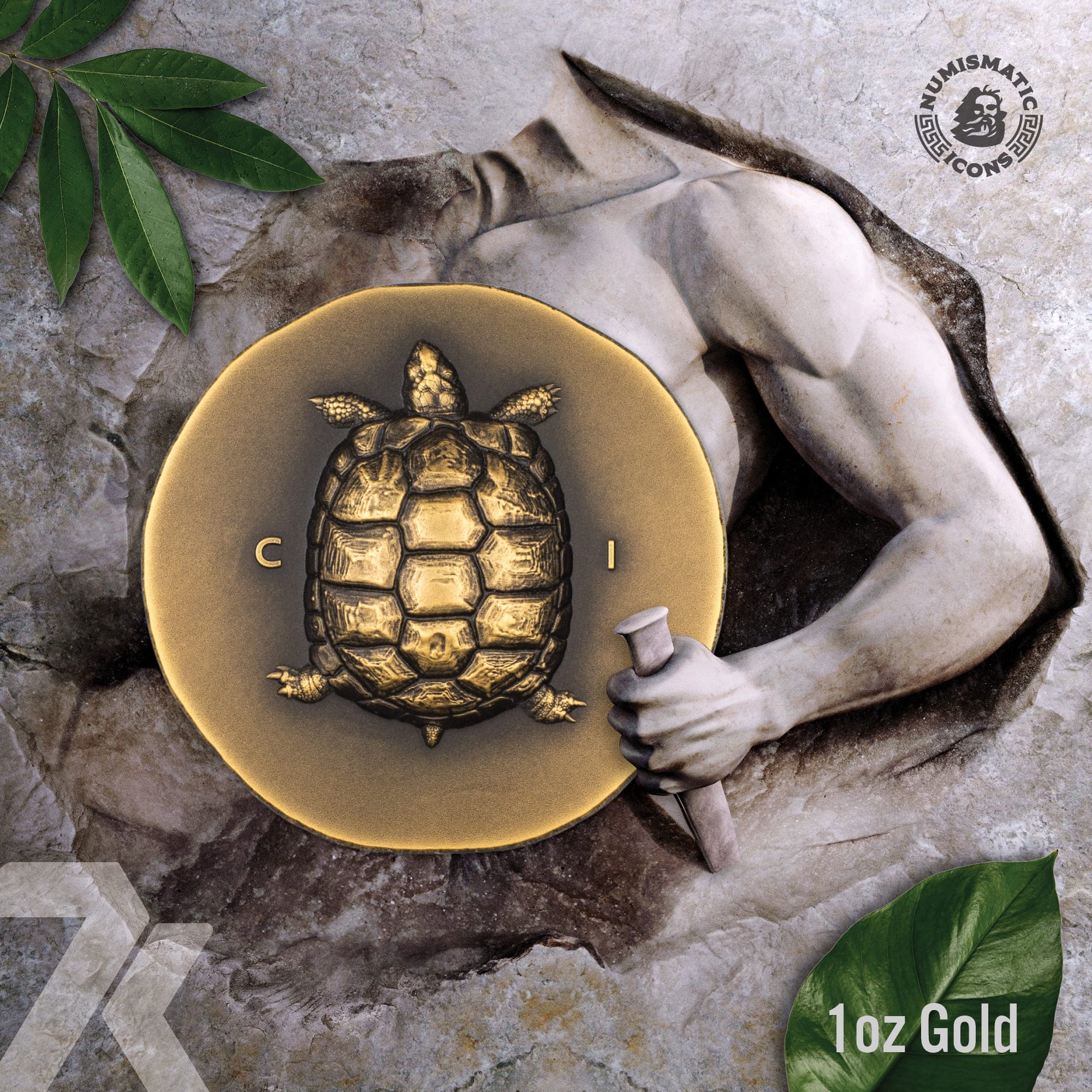 2023 Numismatic Icons – Tortoise 1-oz gold MS70