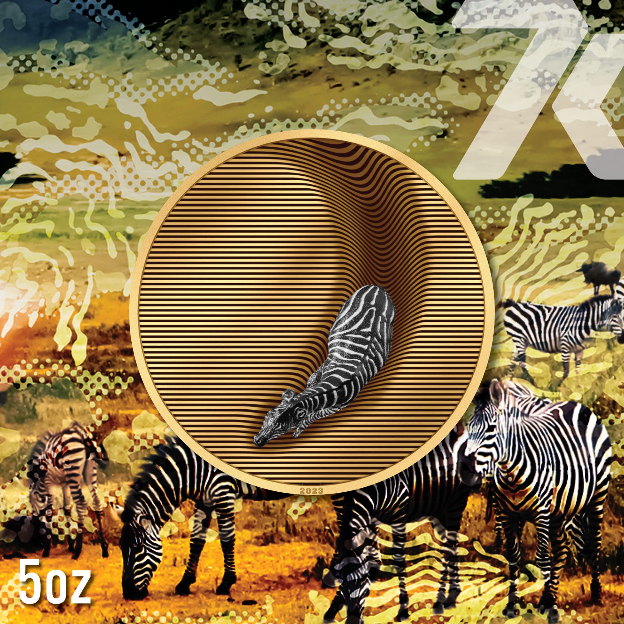 2023 Camouflage of Nature – Zebra 5-oz silver PF70 & PF69
