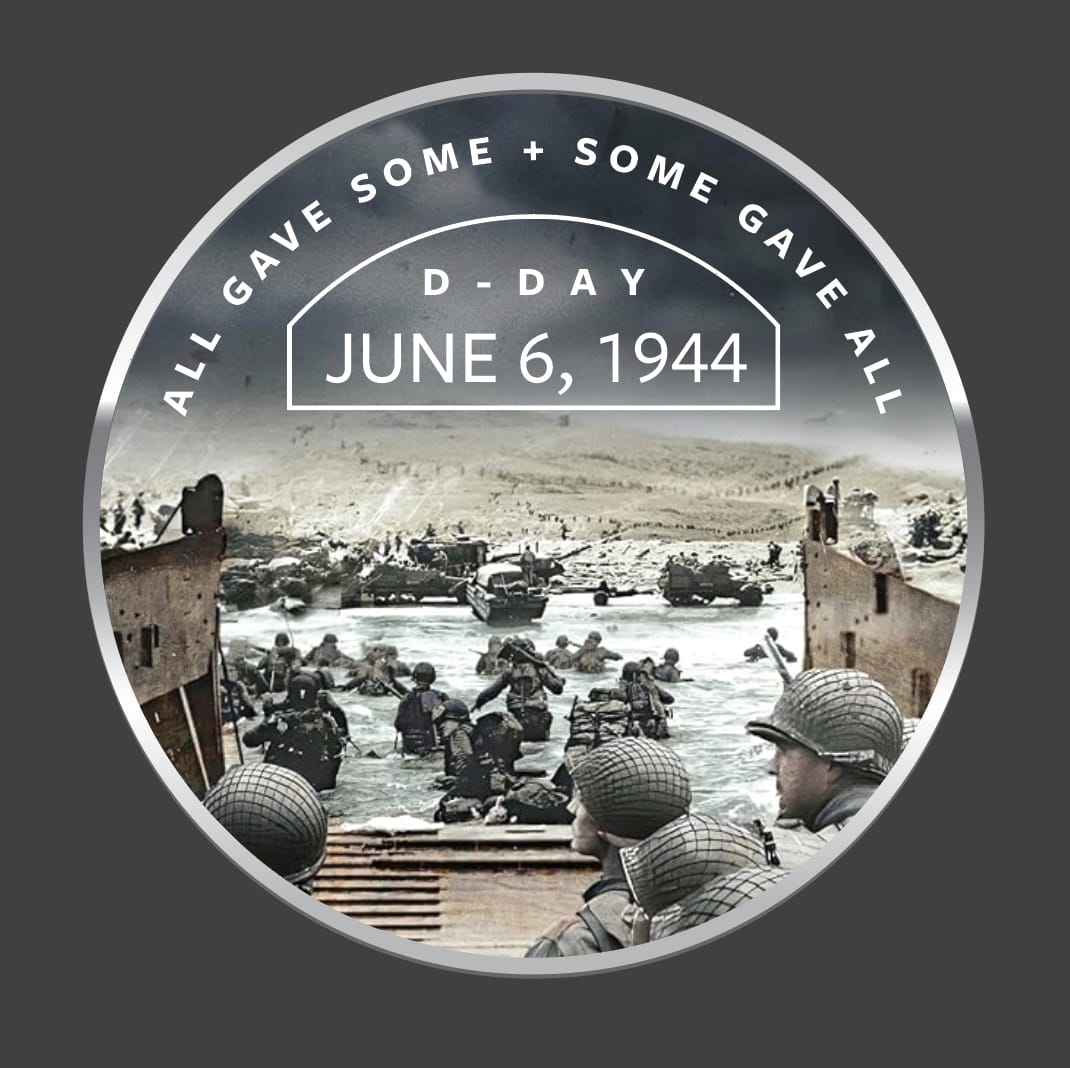 D-Day silver coin
