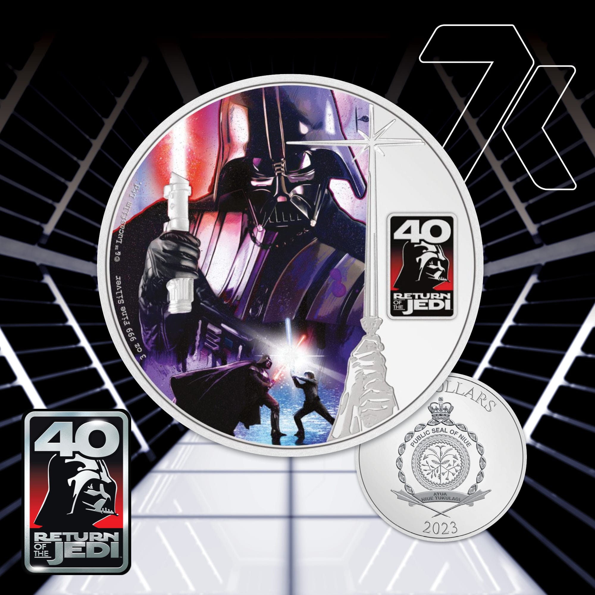 2023 Star Wars – Return of the Jedi 40th Anniversary 3-oz silver PF70 & PF69