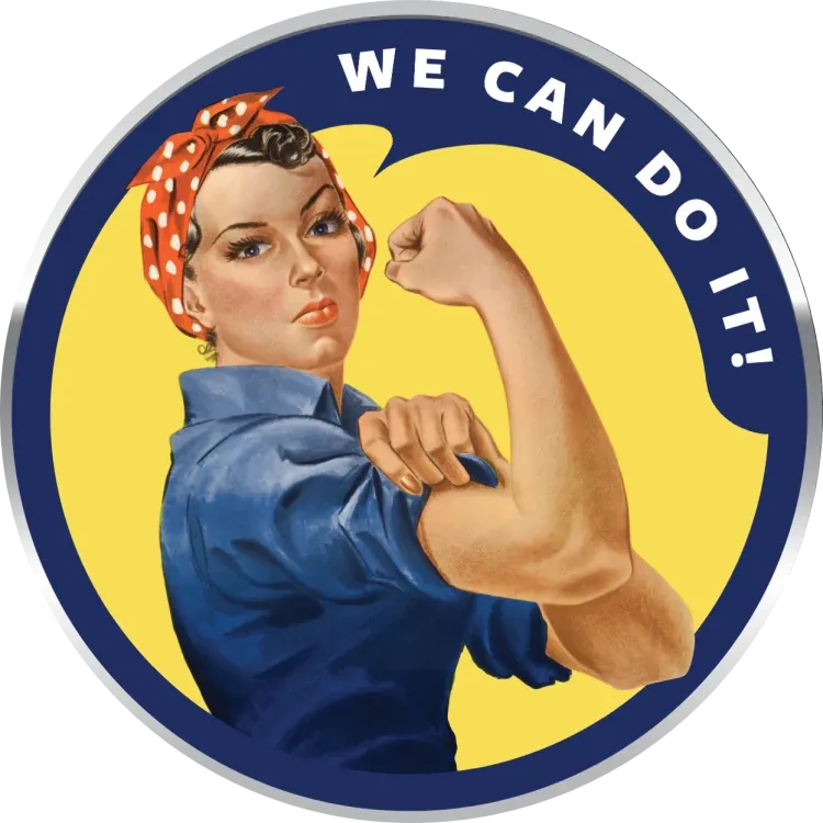 Rosie the Riveter 1-oz silver round
