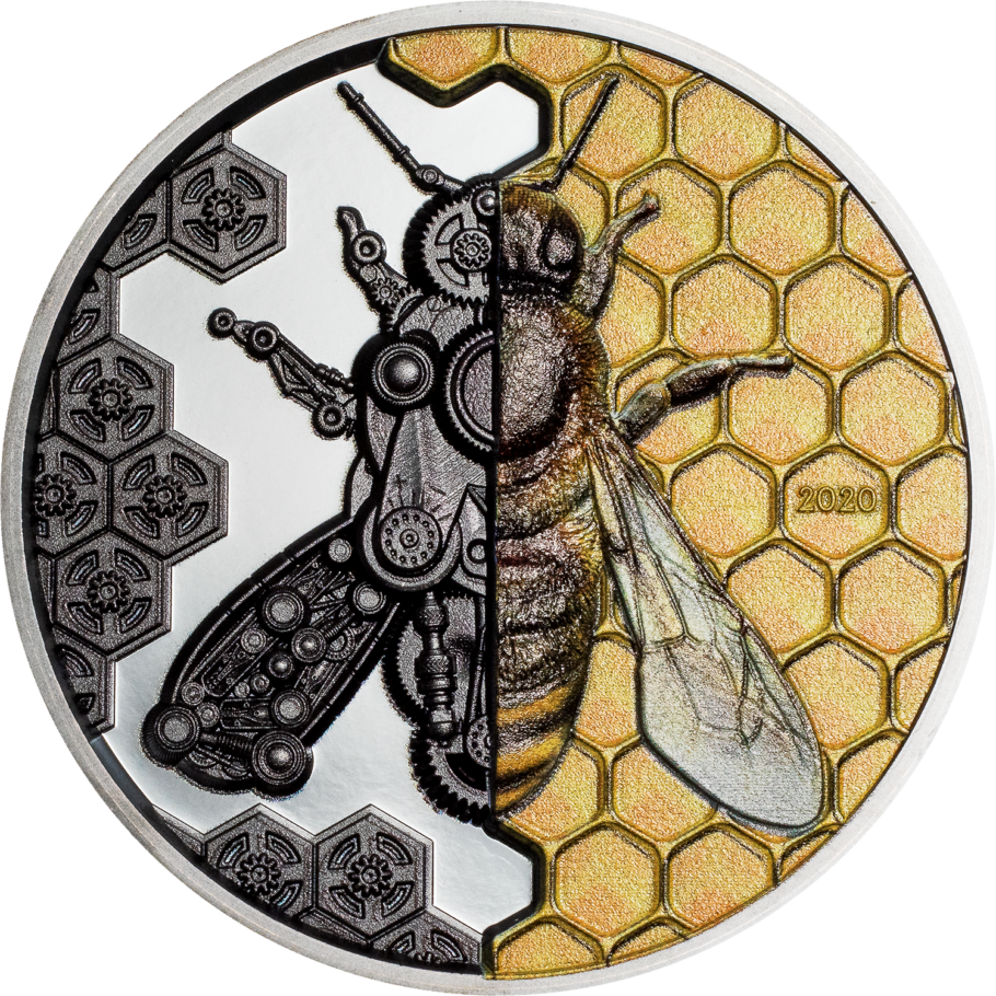 2020 Clockwork Evolution – Mechanical Bee 3-oz silver PF70