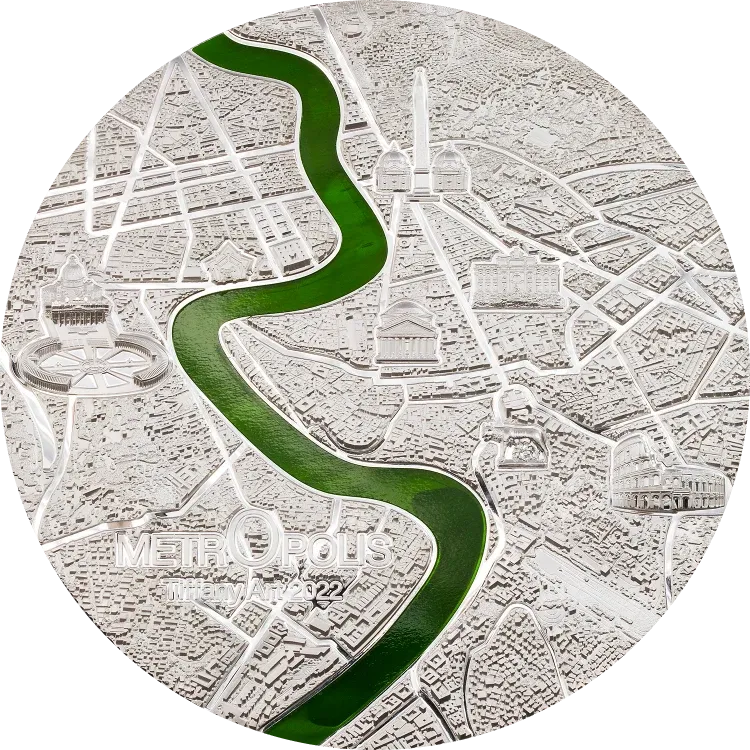 2022 Tiffany Art Metropolis – Roma 1-kilo silver coin PF70&nbsp;