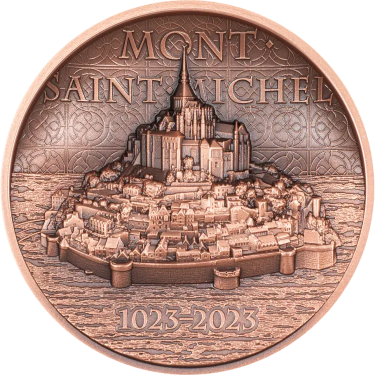 2023 Mont Saint Michel 50-gram copper coin MS70