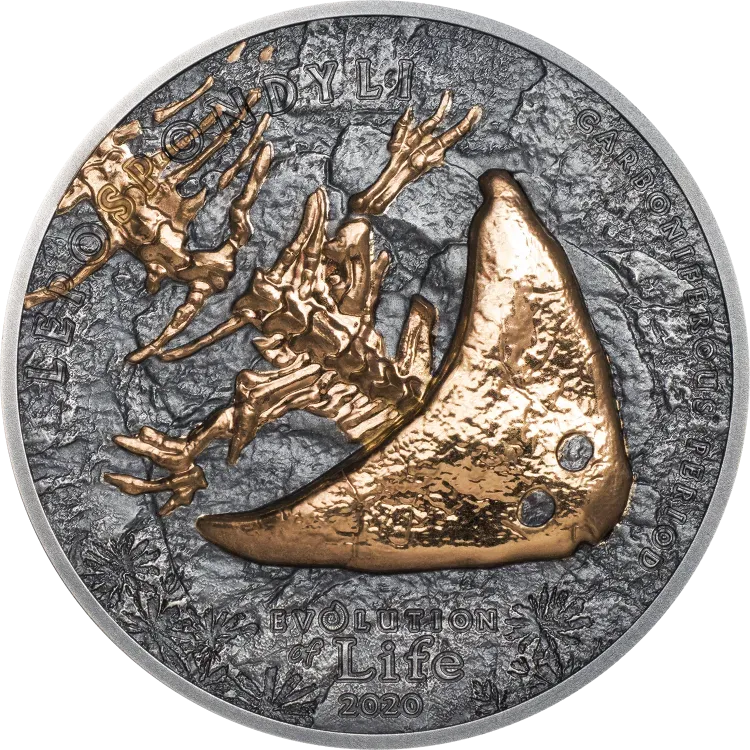 2020 Evolution of Life – Diplocaulus 1-oz silver coin MS69