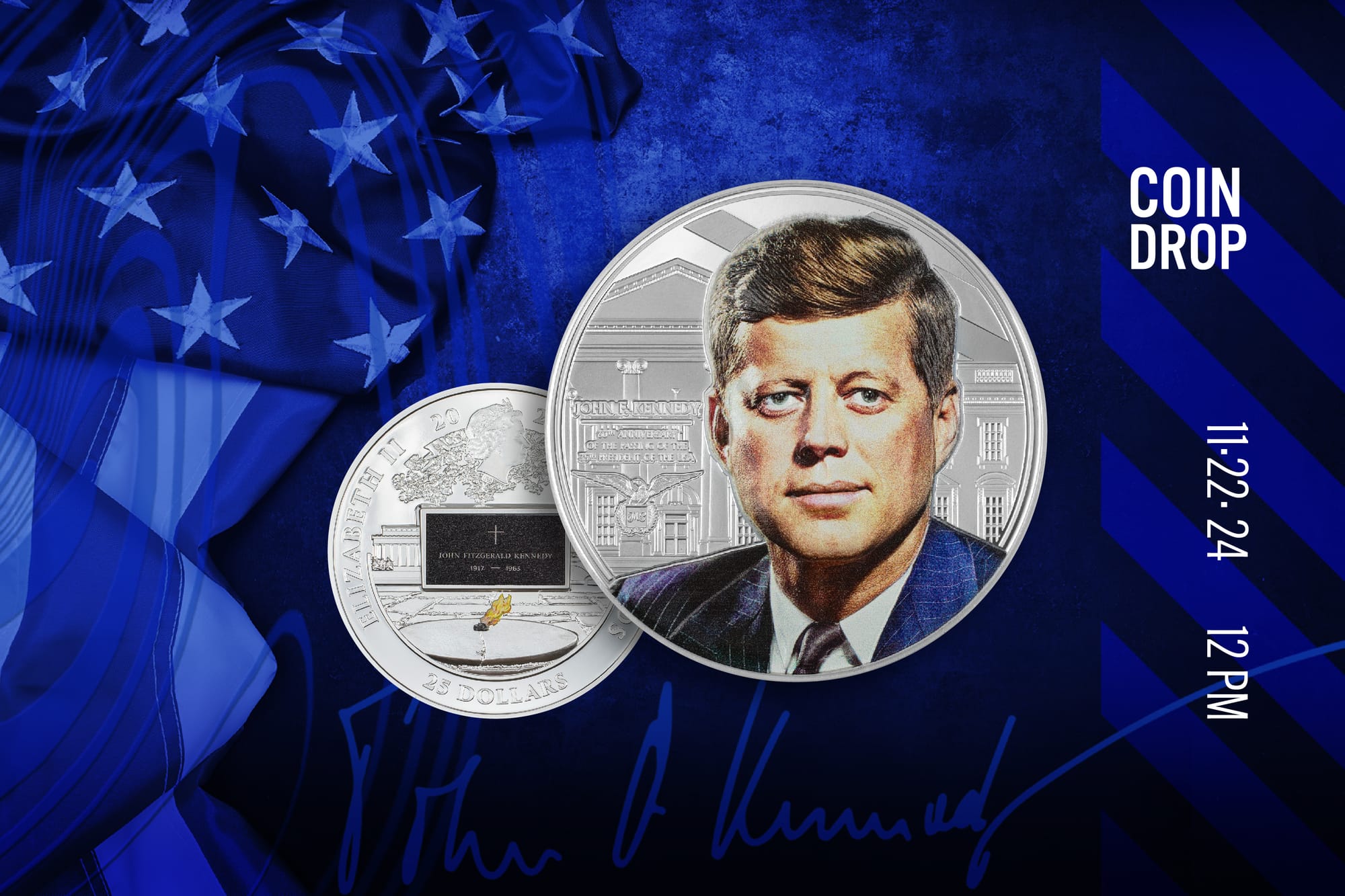 Dropping the largest coin in the JFK collection